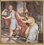 Jozef en de vrouw van Potifar, fresco Casa Bartholdy, 1816-1817