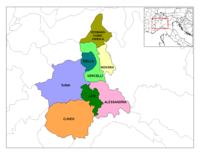 Provincias d'o Piemont.