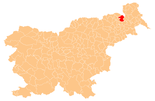 Karte von Slowenien, Position von Občina Gornja Radgona hervorgehoben