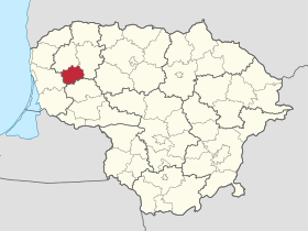 Localisation de Municipalité de Rietavas