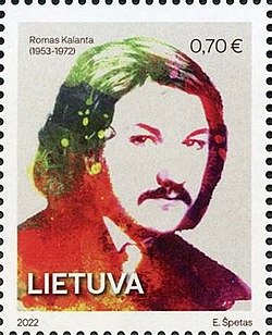 Romas Kalanta 2022 stamp of Lithuania.jpg