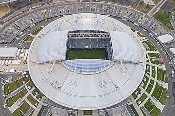 Vista aérea do estádio Krestovsky em São Petersburgo, Rússia (definição 5 106 × 3 404)