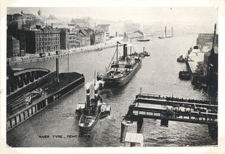 Postcard of a steam tug called Vigilant coming through the swing bridge in Newcastle.
