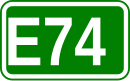 Zeichen der Europastraße 74