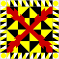 Bandera de los "Tercios de los Amarillos Viejos" (1680).[6]