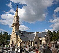 L'église Saint-Budoc de Trégarvan dans le Finistère, au bord de l'Aulne Maritime.