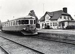 Rälsbuss på Tranemos station.