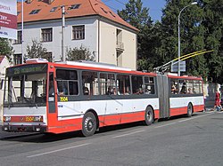 Modernizovaný trolejbus Škoda 15TrR v Brně