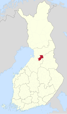 Kaart met de locatie van Utajärvi
