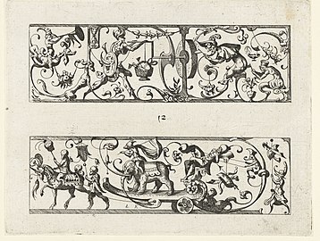 Z groteskních ornamentů, 1607; kreslil a ryl Lucas Kilian