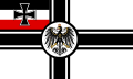 Keiserriket Tysklands orlogsflagg 1903–1918. Flagget symboliserte opprinnelig ingen fascistiske eller rasistiske bevegelser.