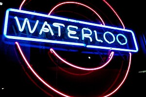 The Waterloo Records logo is based on the London Underground roundel. Waterloo station is a stop in the tube network as well as a mainline station. WaterlooLogo.jpg