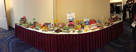Candy table at Wikimedia Affiliates Conference 2017 in Berlin