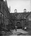 Innenhof der Alten Abtei nach dem Brand vom 13. August 1921