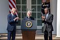 President Barack Obama and Vice President Joe Biden applaud Chief Judge Merrick B. Garland during a statement in the Rose Garden of the White House announcing Chief Judge Garland as President Obama’s nominee to the United States Supreme Court, March 16, 2016