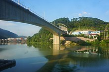 Photo of the Nanping-Longyang Railway bridge over Shaxi River in China