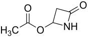 Strukturformel von 4-Acetoxy-2-azetidinon