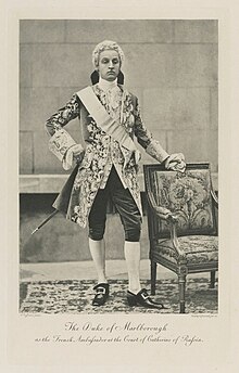 9th Duke of Marlborough in costume as the French Ambassador