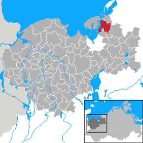 Poziția Blowatz pe harta districtului Nordwestmecklenburg