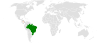 Location map for Brazil and Costa Rica.