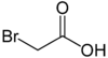 Skeletal formula of bromoacetic acid