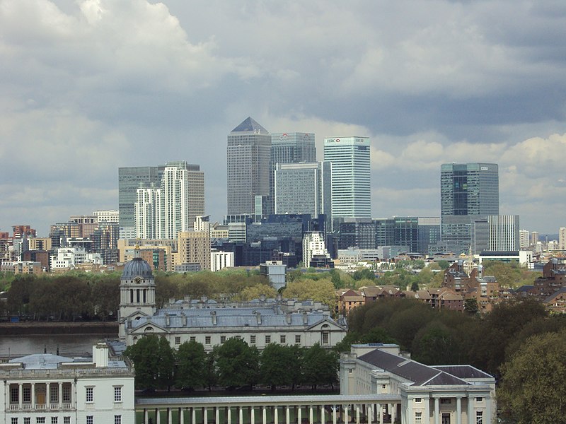 File:Canary Wharf, Isle of Dogs from Greenwich 010510.JPG