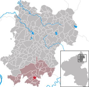 Poziția Daubach pe harta districtului Westerwaldkreis