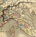 Las subdivisiones de Italia en departamentos durante la ocupación napoleónica