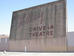 English: An old drive-in movie theater in Cali...