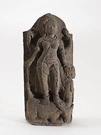 Durga Mahishasuramardini (“Slayer of the Buffalo Demon”). Stone (andesite). Central Javanese Period, 9th century