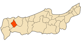 Locatie van Aghbal in de provincie Tipaza
