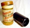 Edison Gold Moulded record made of relatively hard black wax, c. 1904