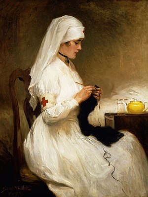 Gabriel Nicolet - Portrait of a Nurse from the Red Cross