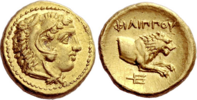 Gold coin of Philip II of Macedon