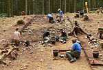 Archäologen bei der Arbeit am Harzhorn, 2012