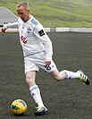 Heðin á Lakjuni playing for KÍ Klaksvík in 2012.