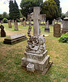 A distinctive nautical headstone in the cemetery