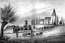 Kirche Hohen Thekla um 1850 …