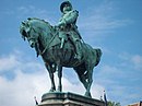 Standbeeld van Koning Karl X Gustav van Zweden op het marktplein van Malmö