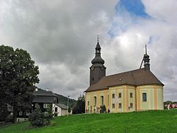 Závěr kerhartického kostela sv. Máří Magdaleny