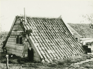 Hut met zadeldak in Lieskemeer