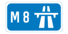 M8 motorway shield}}