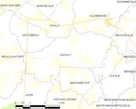 Mapa obce Castilly