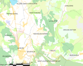 Mapa obce Nantes-en-Ratier