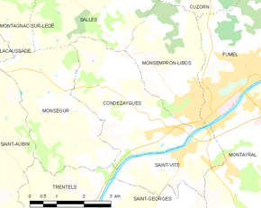 Poziția localității Condezaygues