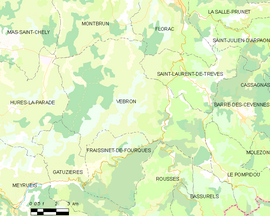 Mapa obce Vebron