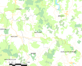 Mapa obce Gâcogne