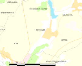 Mapa obce Estréelles