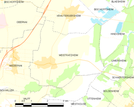 Mapa obce Meistratzheim