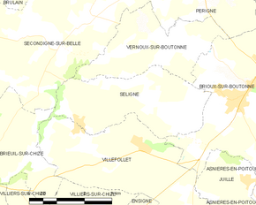 Poziția localității Séligné